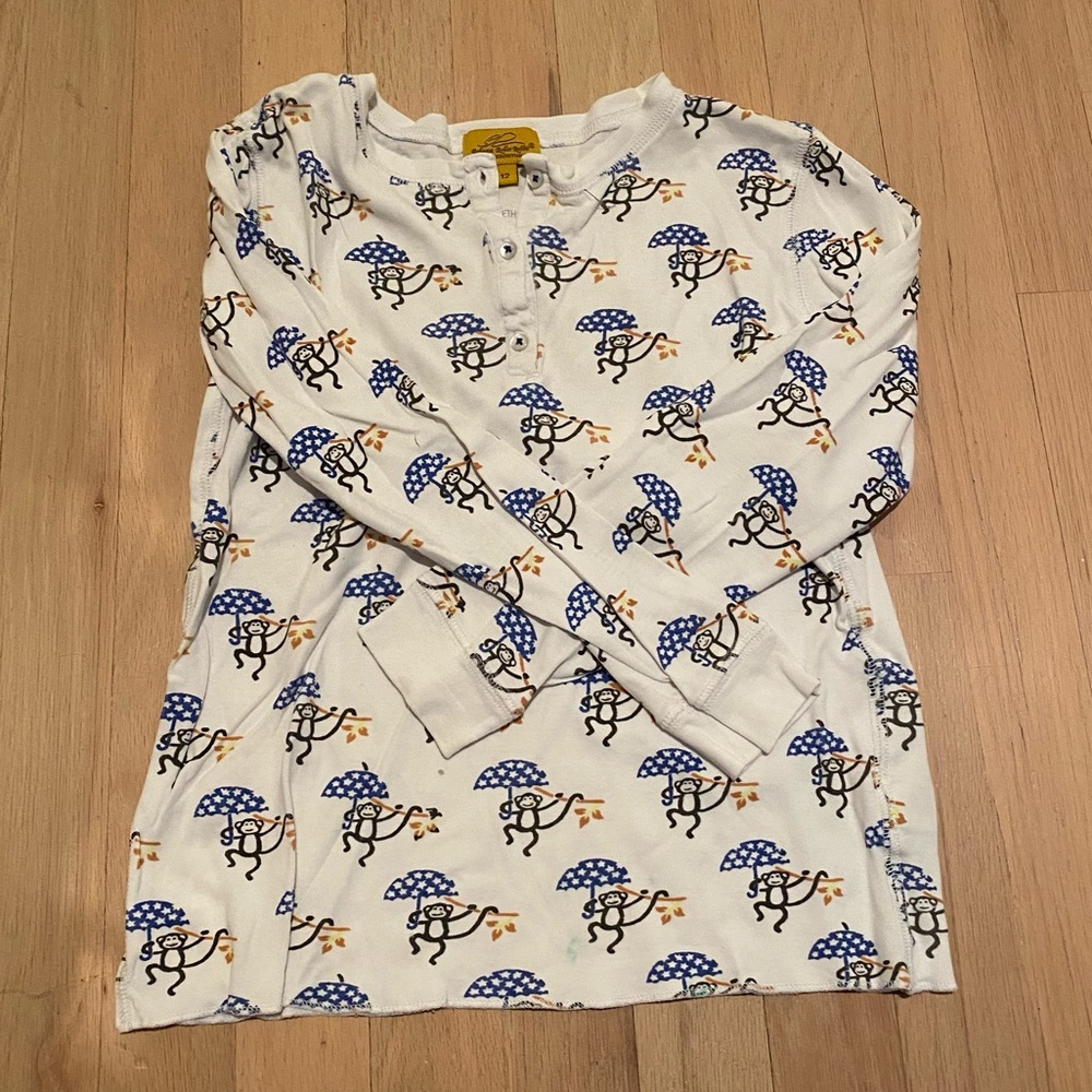 Roller Rabbit kids long-sleeve pajama top size 12